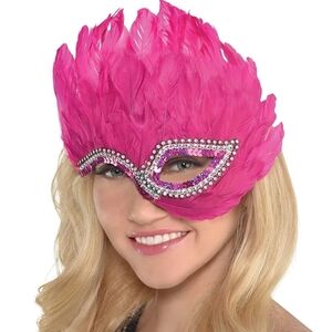 Pink Feather Masquerade Mask 5.